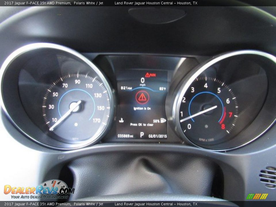 2017 Jaguar F-PACE 35t AWD Premium Polaris White / Jet Photo #30