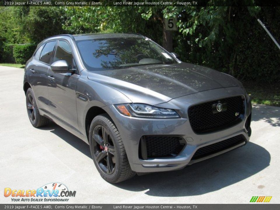 2019 Jaguar F-PACE S AWD Corris Grey Metallic / Ebony Photo #2