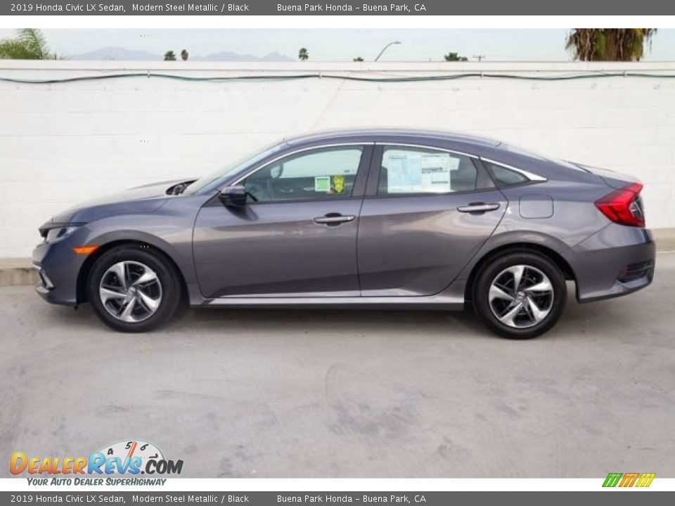 2019 Honda Civic LX Sedan Modern Steel Metallic / Black Photo #5