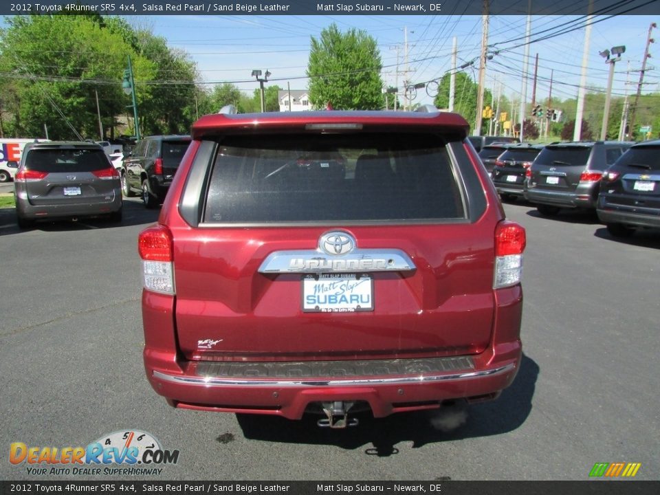 2012 Toyota 4Runner SR5 4x4 Salsa Red Pearl / Sand Beige Leather Photo #7