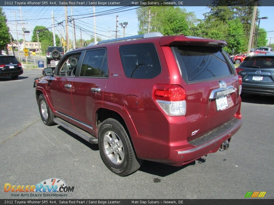 2012 Toyota 4Runner SR5 4x4 Salsa Red Pearl / Sand Beige Leather Photo #8