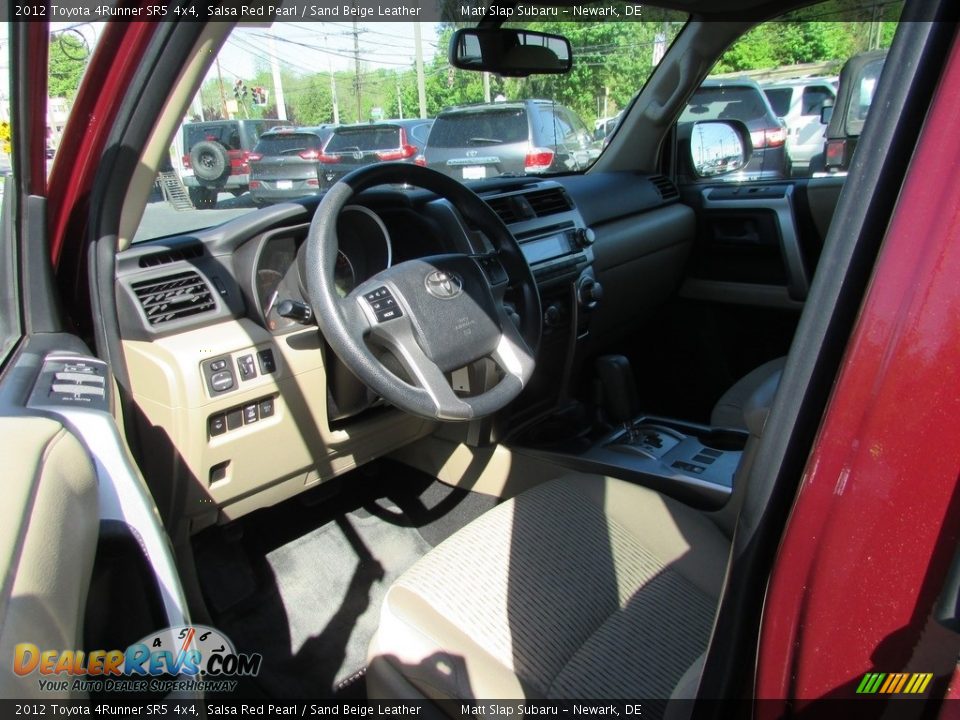 2012 Toyota 4Runner SR5 4x4 Salsa Red Pearl / Sand Beige Leather Photo #11