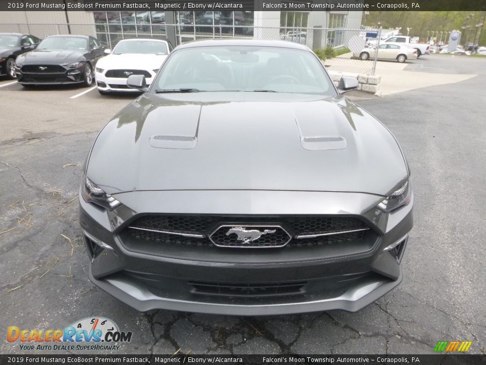 2019 Ford Mustang EcoBoost Premium Fastback Magnetic / Ebony w/Alcantara Photo #4