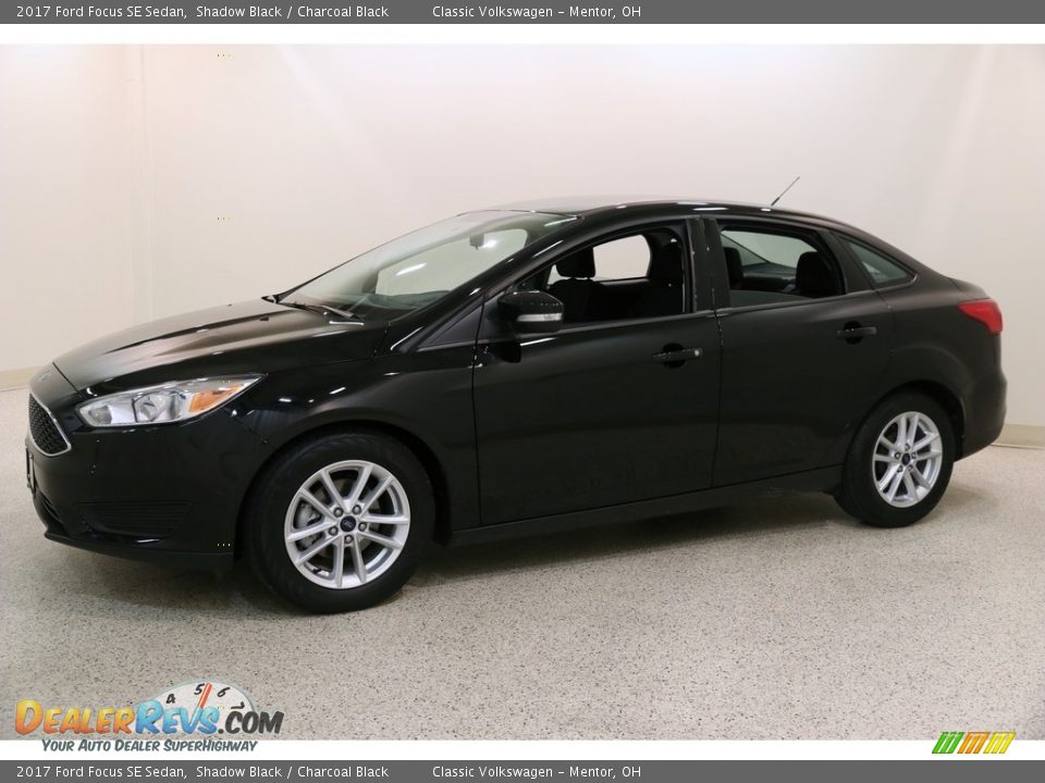 2017 Ford Focus SE Sedan Shadow Black / Charcoal Black Photo #3