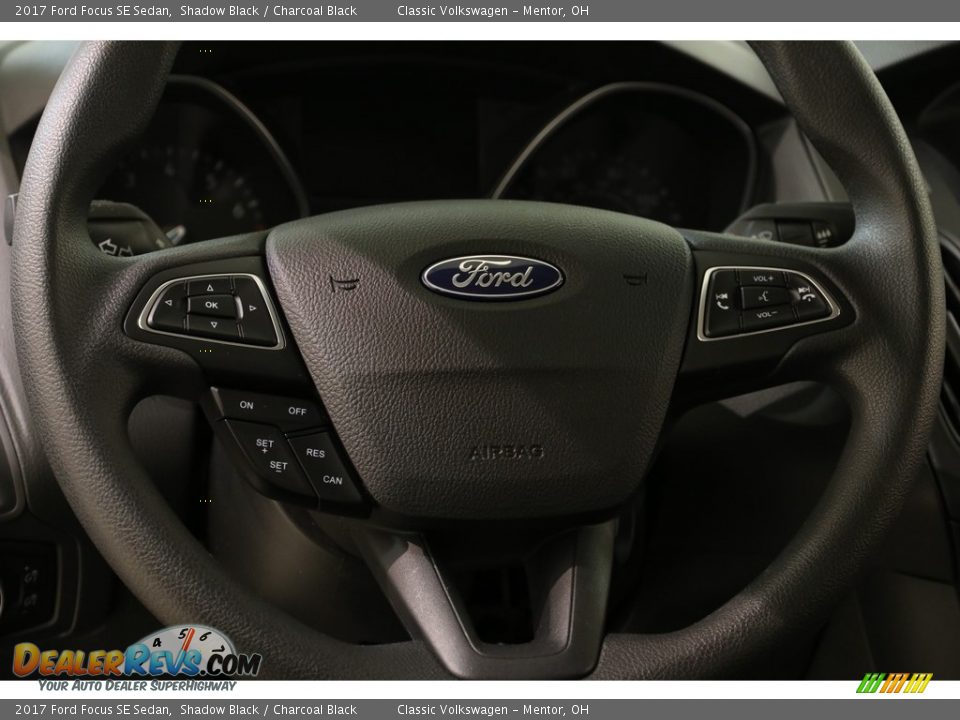 2017 Ford Focus SE Sedan Shadow Black / Charcoal Black Photo #7