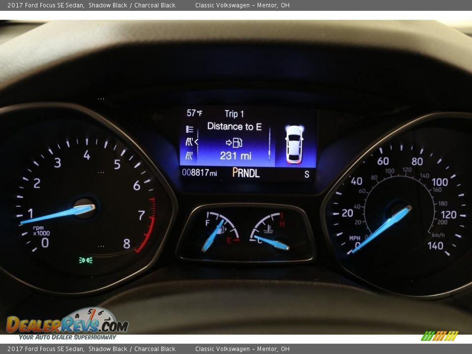 2017 Ford Focus SE Sedan Shadow Black / Charcoal Black Photo #8