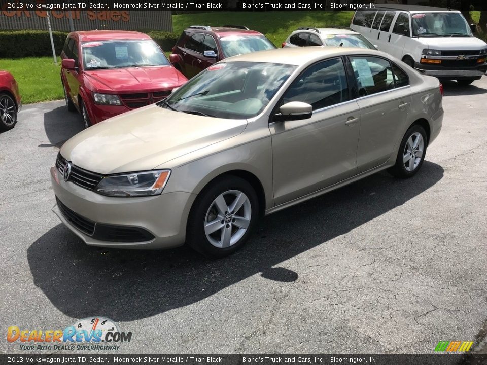 2013 Volkswagen Jetta TDI Sedan Moonrock Silver Metallic / Titan Black Photo #2