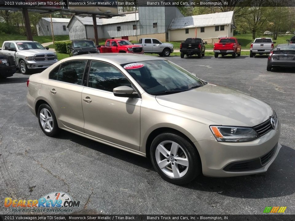 2013 Volkswagen Jetta TDI Sedan Moonrock Silver Metallic / Titan Black Photo #4