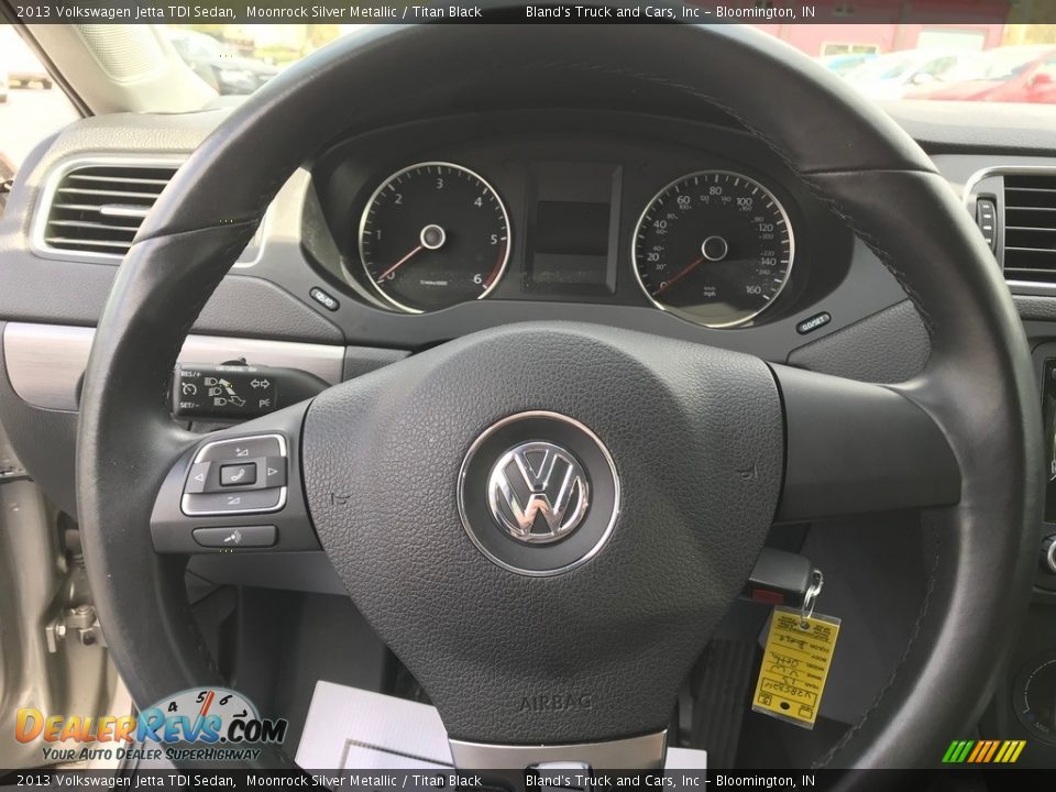 2013 Volkswagen Jetta TDI Sedan Moonrock Silver Metallic / Titan Black Photo #14