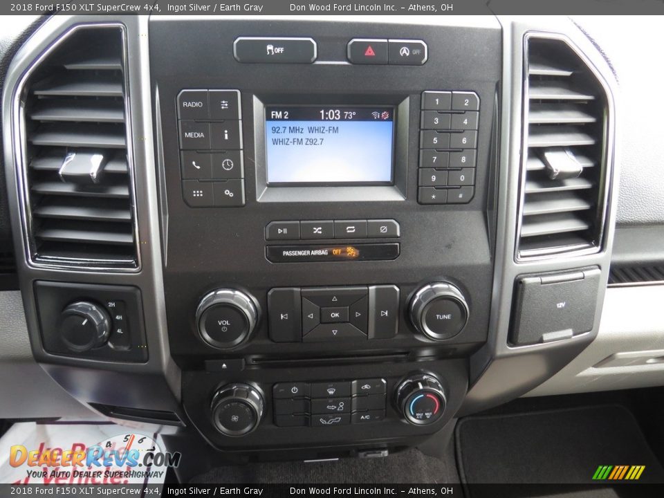 2018 Ford F150 XLT SuperCrew 4x4 Ingot Silver / Earth Gray Photo #35