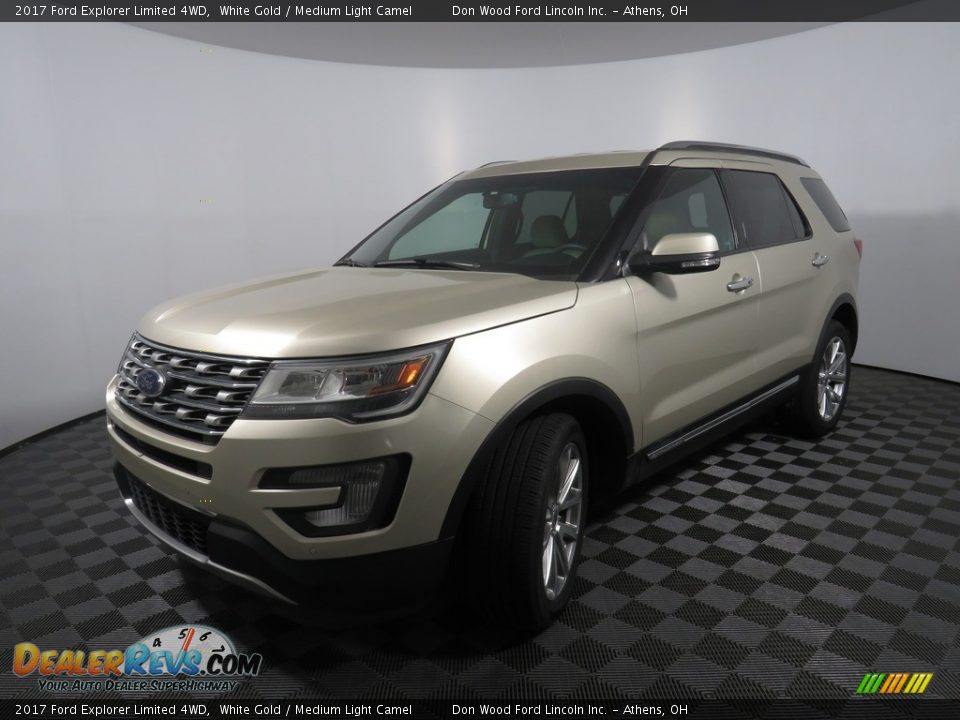 2017 Ford Explorer Limited 4WD White Gold / Medium Light Camel Photo #8