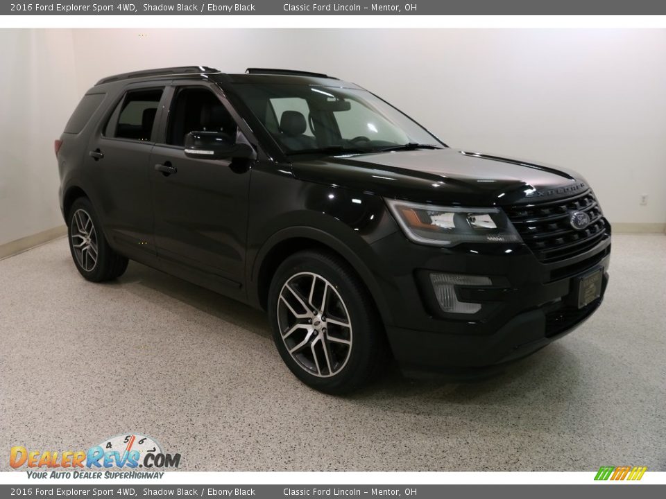 2016 Ford Explorer Sport 4WD Shadow Black / Ebony Black Photo #1