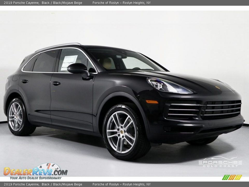 2019 Porsche Cayenne Black / Black/Mojave Beige Photo #1