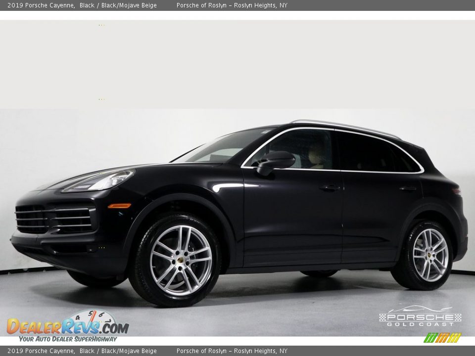 2019 Porsche Cayenne Black / Black/Mojave Beige Photo #3