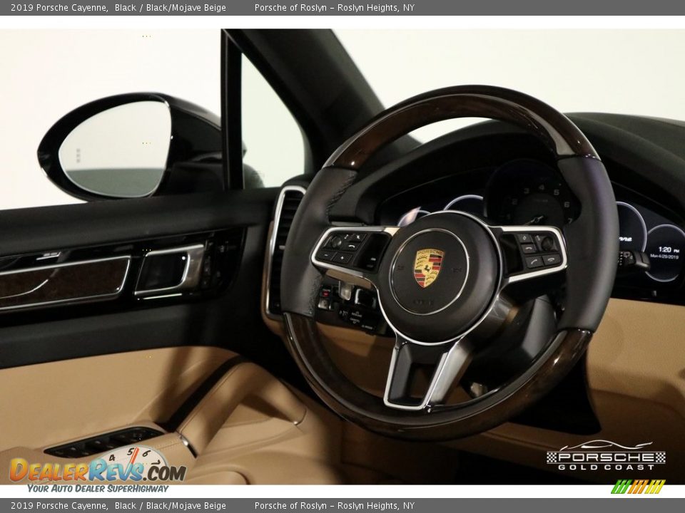 2019 Porsche Cayenne Black / Black/Mojave Beige Photo #16