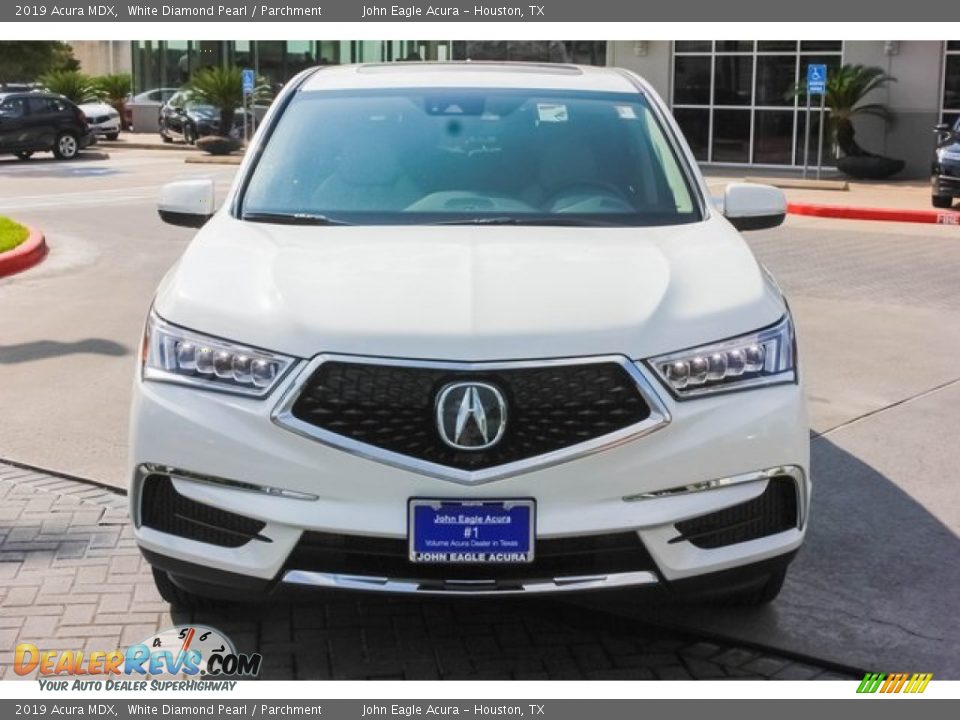 2019 Acura MDX White Diamond Pearl / Parchment Photo #2