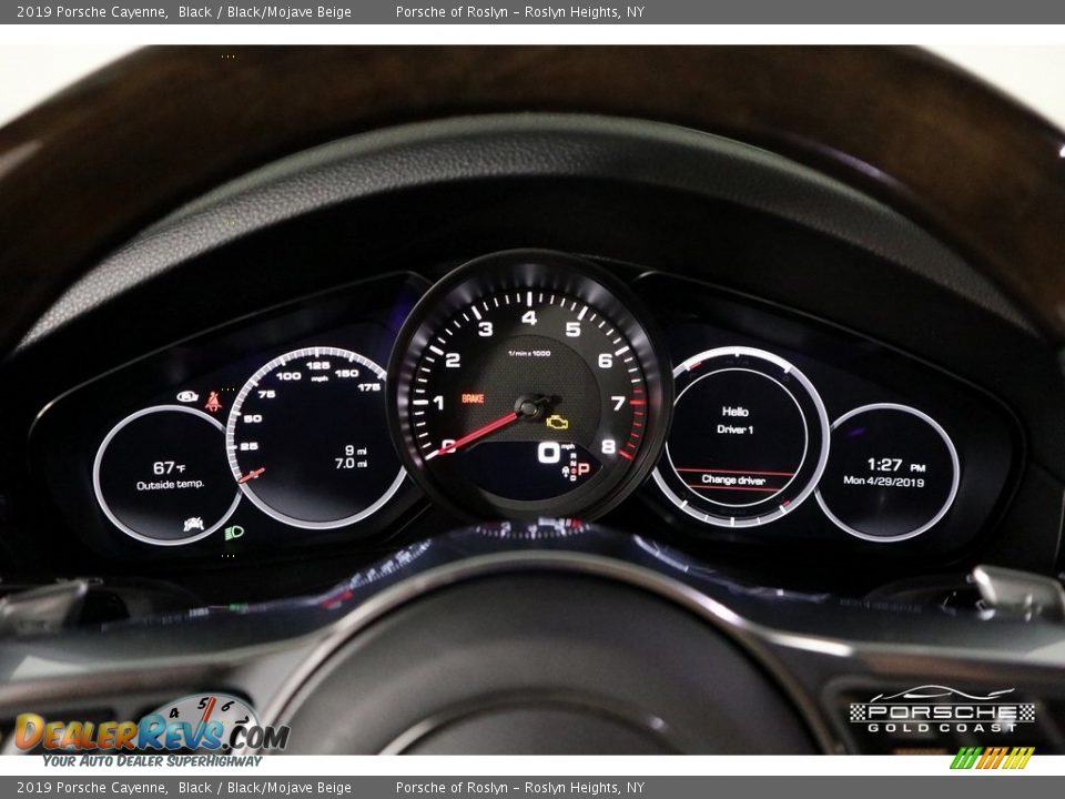 2019 Porsche Cayenne Black / Black/Mojave Beige Photo #18