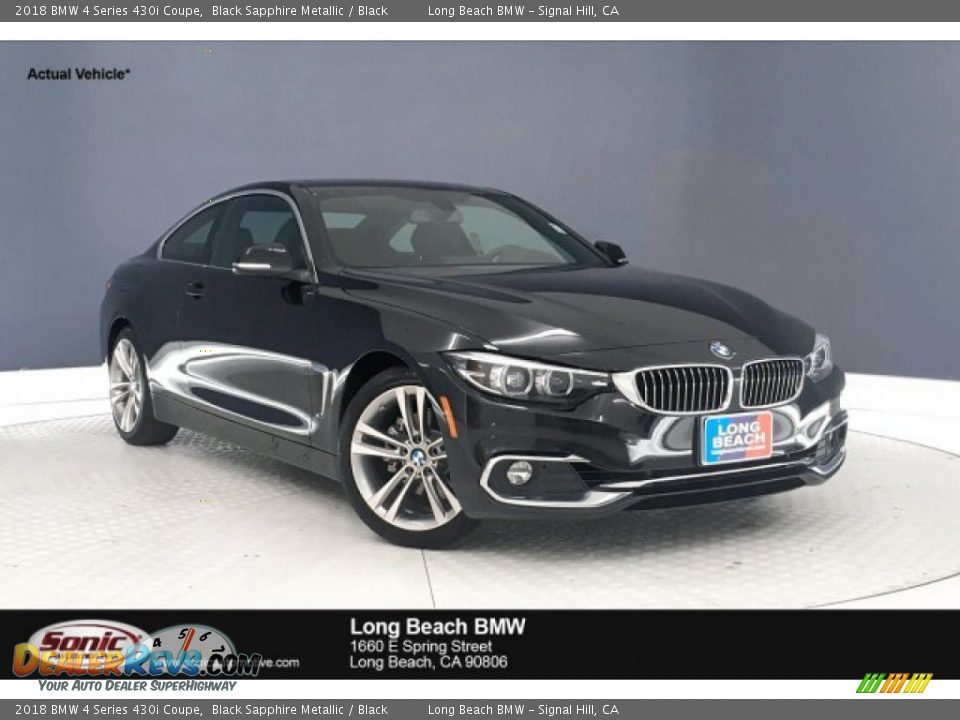 2018 BMW 4 Series 430i Coupe Black Sapphire Metallic / Black Photo #1