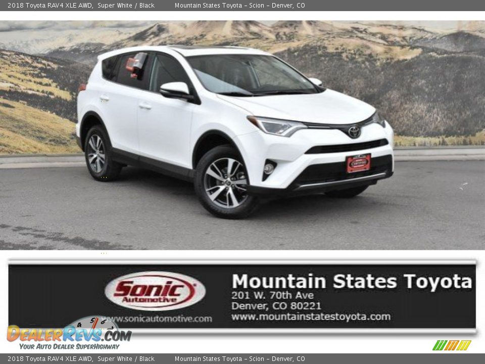 2018 Toyota RAV4 XLE AWD Super White / Black Photo #1