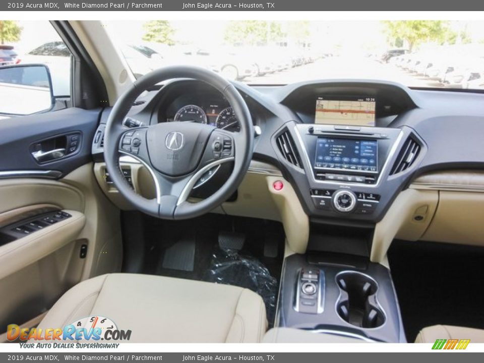 2019 Acura MDX White Diamond Pearl / Parchment Photo #28