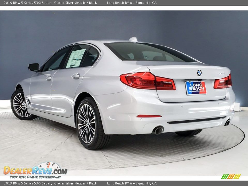 2019 BMW 5 Series 530i Sedan Glacier Silver Metallic / Black Photo #2