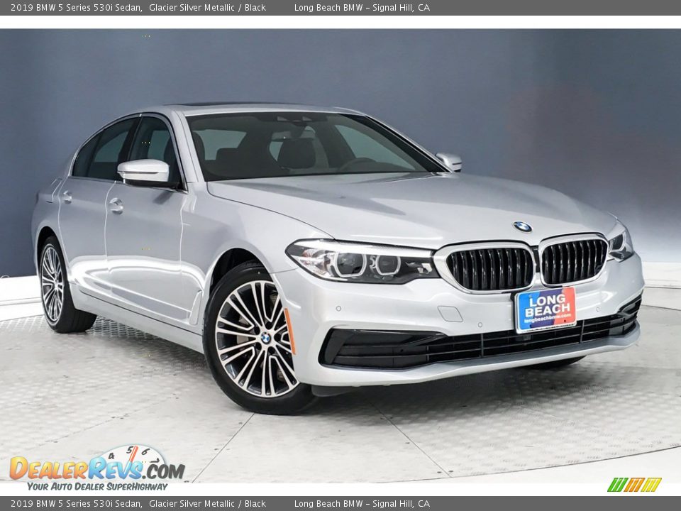2019 BMW 5 Series 530i Sedan Glacier Silver Metallic / Black Photo #10