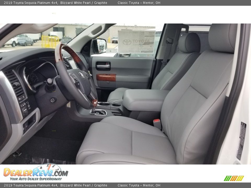 2019 Toyota Sequoia Platinum 4x4 Blizzard White Pearl / Graphite Photo #2