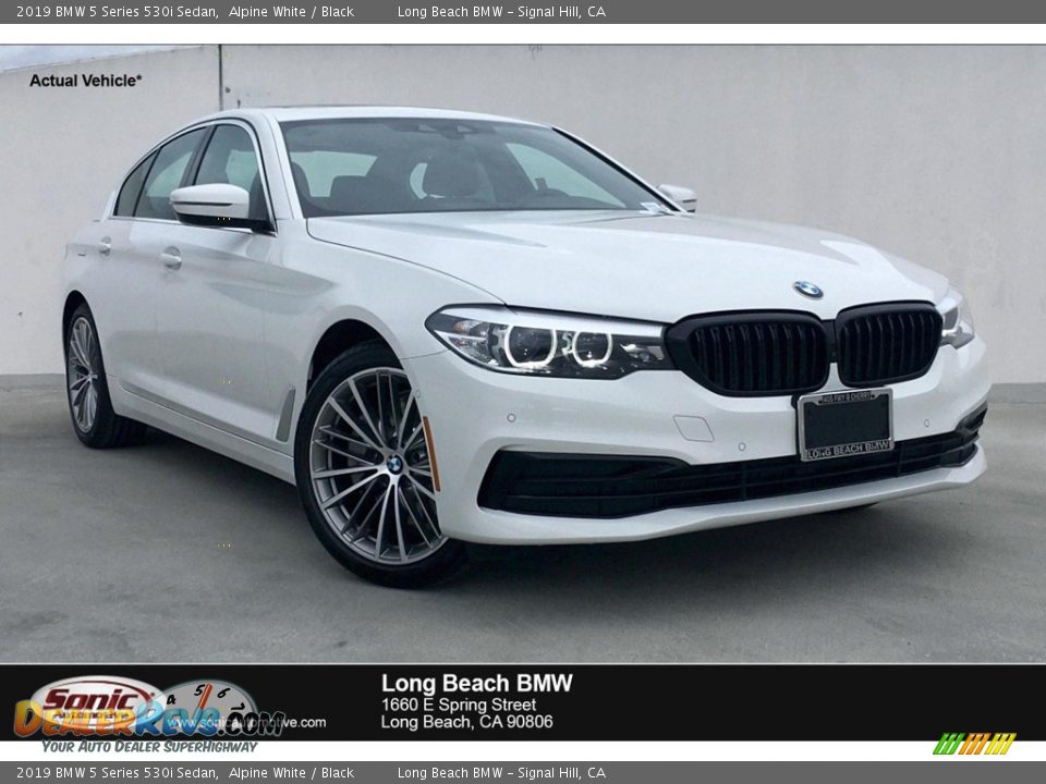2019 BMW 5 Series 530i Sedan Alpine White / Black Photo #1