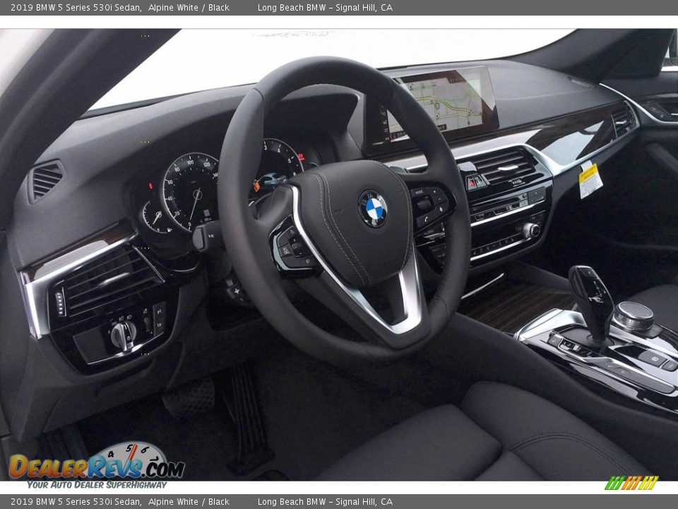 2019 BMW 5 Series 530i Sedan Alpine White / Black Photo #6
