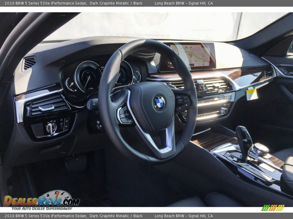 2019 BMW 5 Series 530e iPerformance Sedan Dark Graphite Metallic / Black Photo #4
