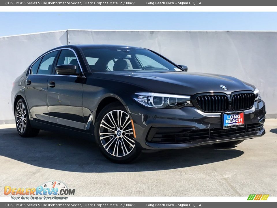 2019 BMW 5 Series 530e iPerformance Sedan Dark Graphite Metallic / Black Photo #10