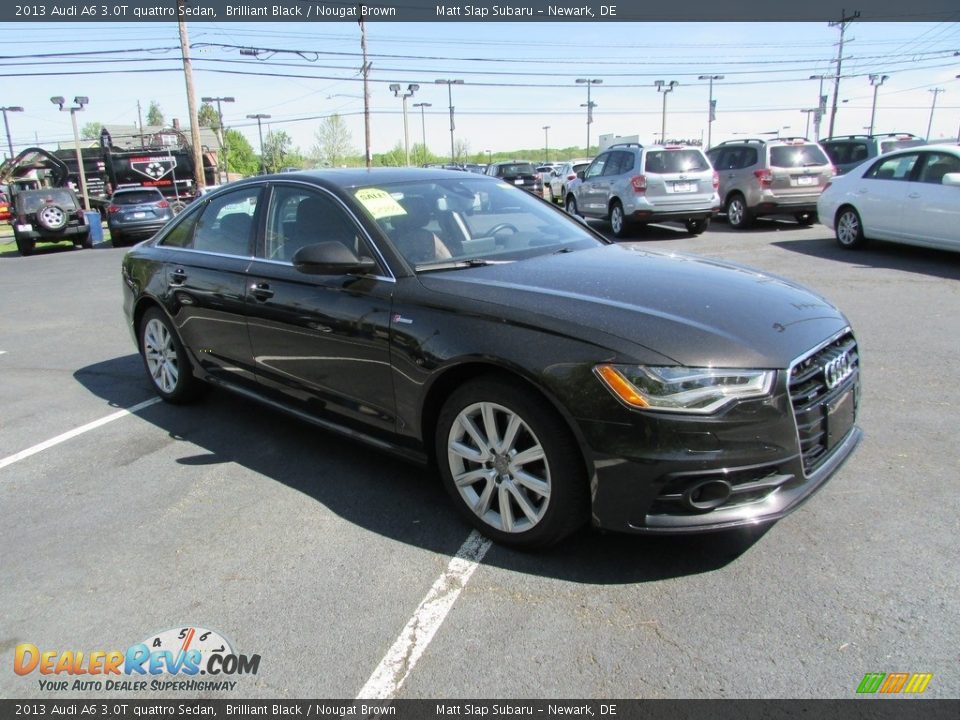 2013 Audi A6 3.0T quattro Sedan Brilliant Black / Nougat Brown Photo #4