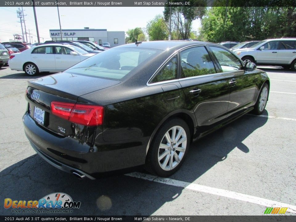 2013 Audi A6 3.0T quattro Sedan Brilliant Black / Nougat Brown Photo #6