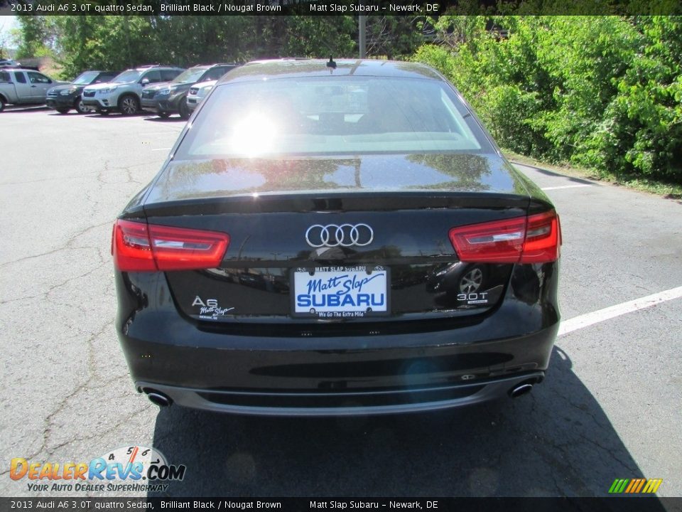 2013 Audi A6 3.0T quattro Sedan Brilliant Black / Nougat Brown Photo #7