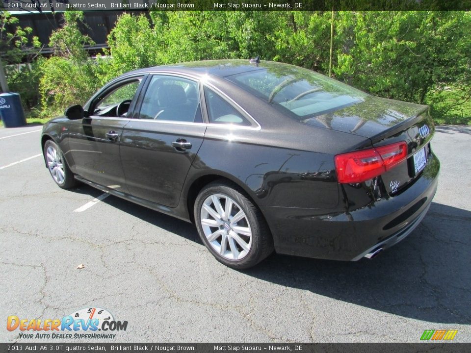 2013 Audi A6 3.0T quattro Sedan Brilliant Black / Nougat Brown Photo #8