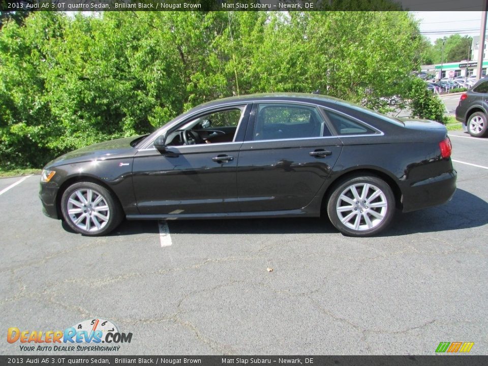 2013 Audi A6 3.0T quattro Sedan Brilliant Black / Nougat Brown Photo #9