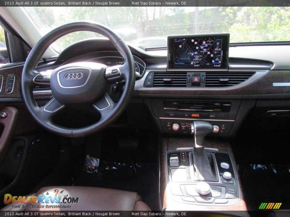 2013 Audi A6 3.0T quattro Sedan Brilliant Black / Nougat Brown Photo #10