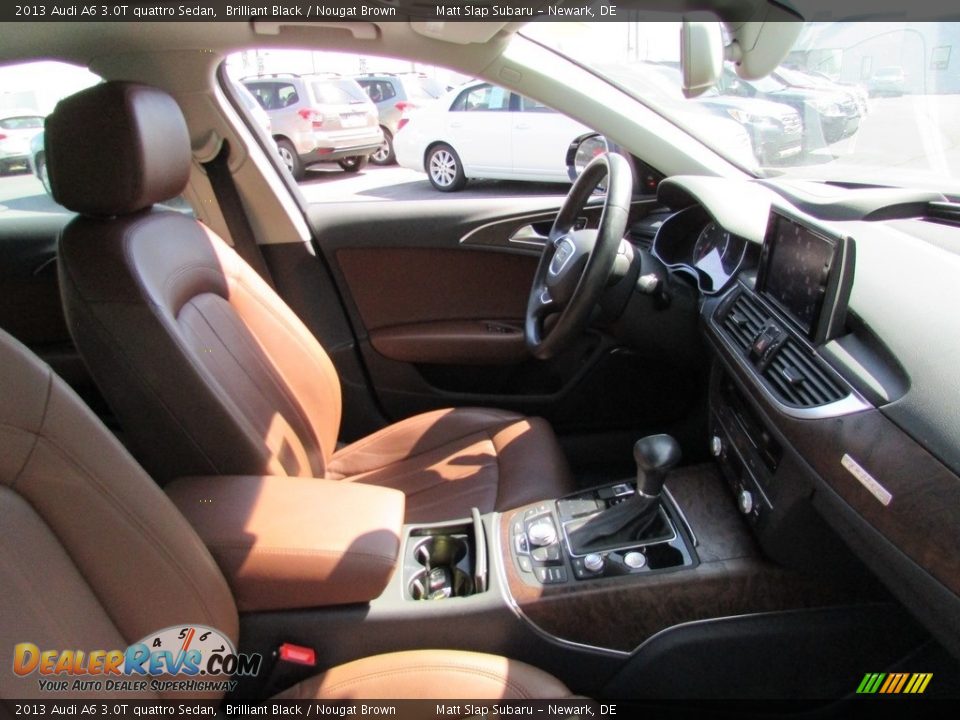 2013 Audi A6 3.0T quattro Sedan Brilliant Black / Nougat Brown Photo #17