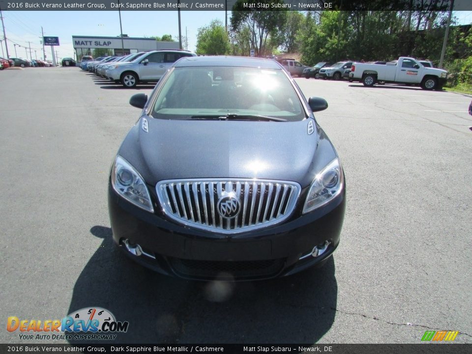 2016 Buick Verano Leather Group Dark Sapphire Blue Metallic / Cashmere Photo #3