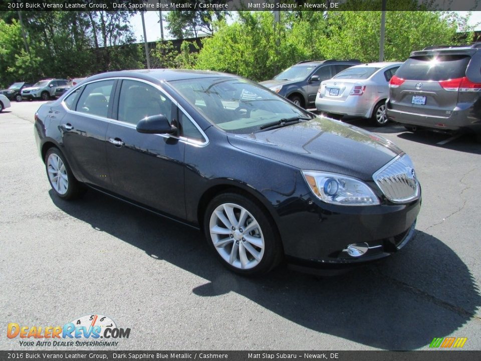 2016 Buick Verano Leather Group Dark Sapphire Blue Metallic / Cashmere Photo #4