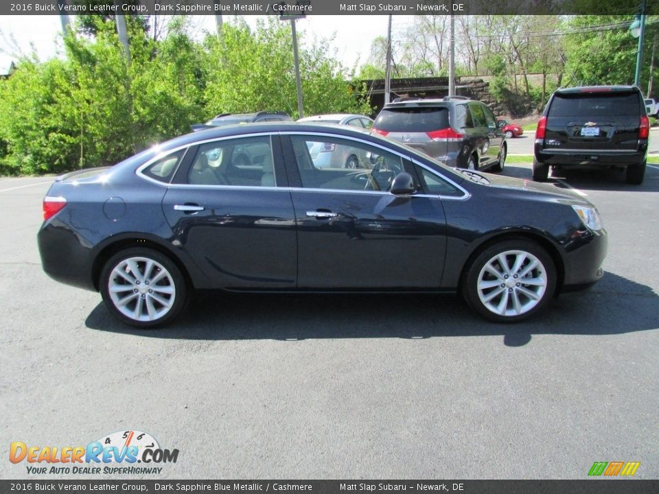 2016 Buick Verano Leather Group Dark Sapphire Blue Metallic / Cashmere Photo #5