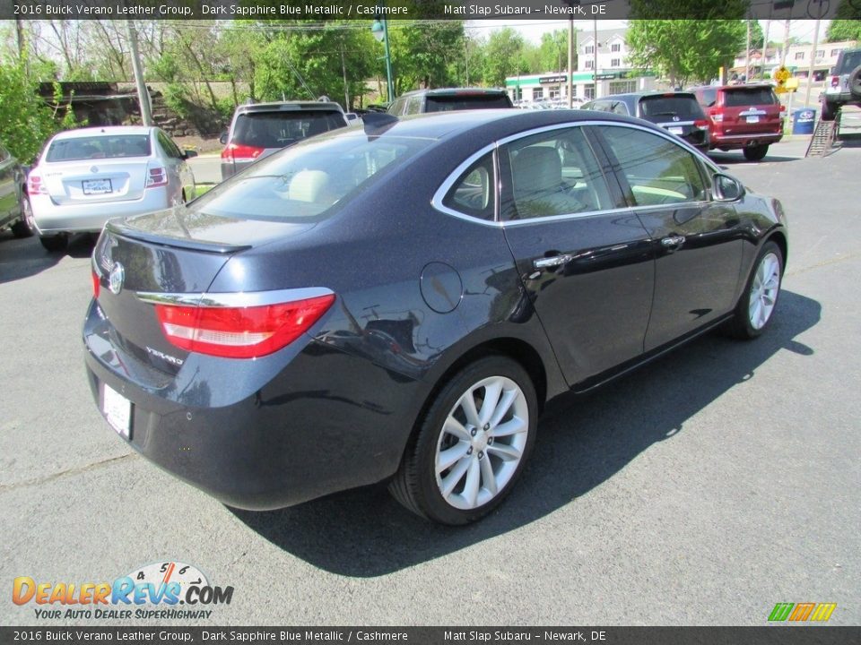 2016 Buick Verano Leather Group Dark Sapphire Blue Metallic / Cashmere Photo #6