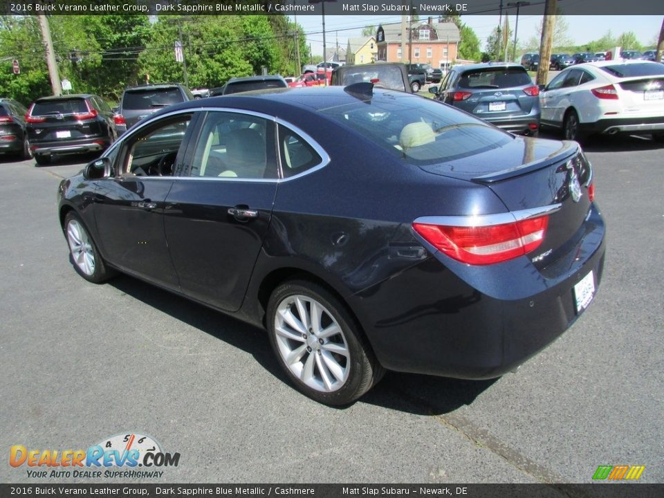 2016 Buick Verano Leather Group Dark Sapphire Blue Metallic / Cashmere Photo #8