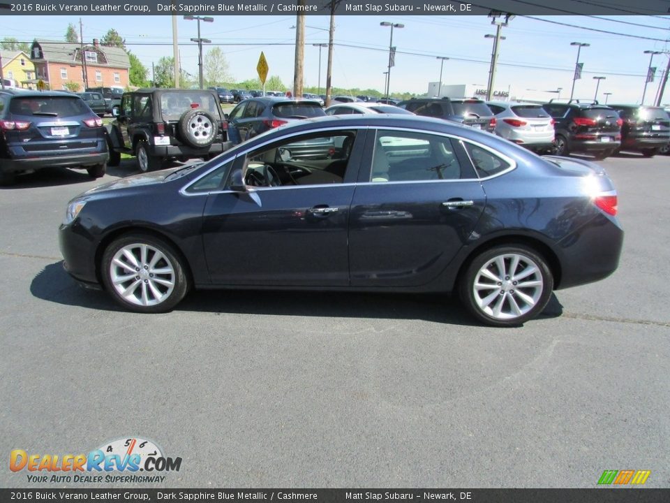 2016 Buick Verano Leather Group Dark Sapphire Blue Metallic / Cashmere Photo #9