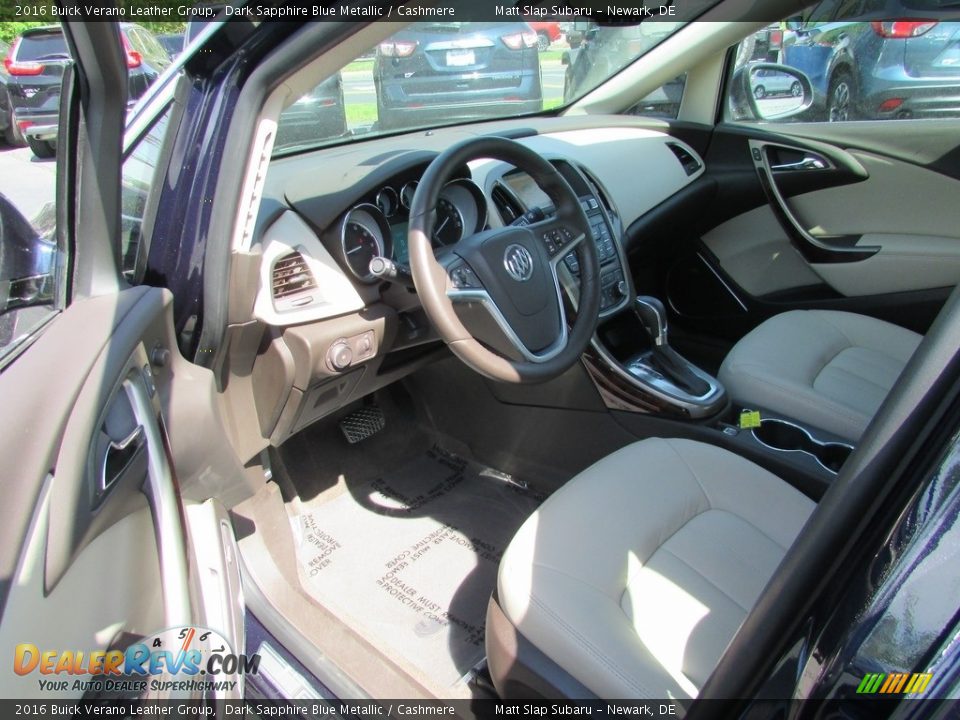 2016 Buick Verano Leather Group Dark Sapphire Blue Metallic / Cashmere Photo #12