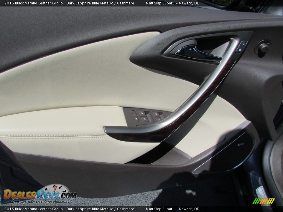 2016 Buick Verano Leather Group Dark Sapphire Blue Metallic / Cashmere Photo #14