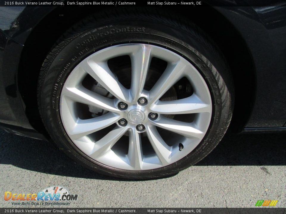 2016 Buick Verano Leather Group Dark Sapphire Blue Metallic / Cashmere Photo #22
