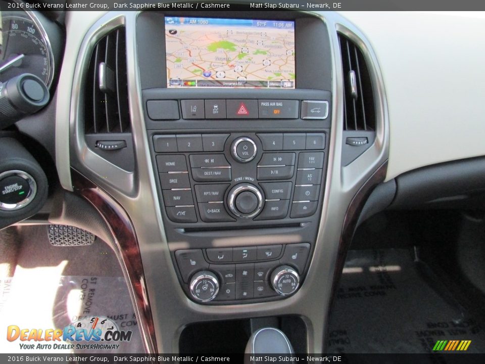 2016 Buick Verano Leather Group Dark Sapphire Blue Metallic / Cashmere Photo #25