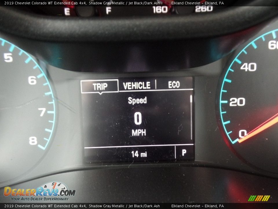 2019 Chevrolet Colorado WT Extended Cab 4x4 Shadow Gray Metallic / Jet Black/Dark Ash Photo #24