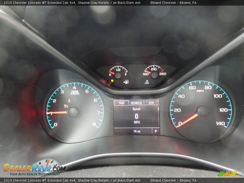 2019 Chevrolet Colorado WT Extended Cab 4x4 Shadow Gray Metallic / Jet Black/Dark Ash Photo #25